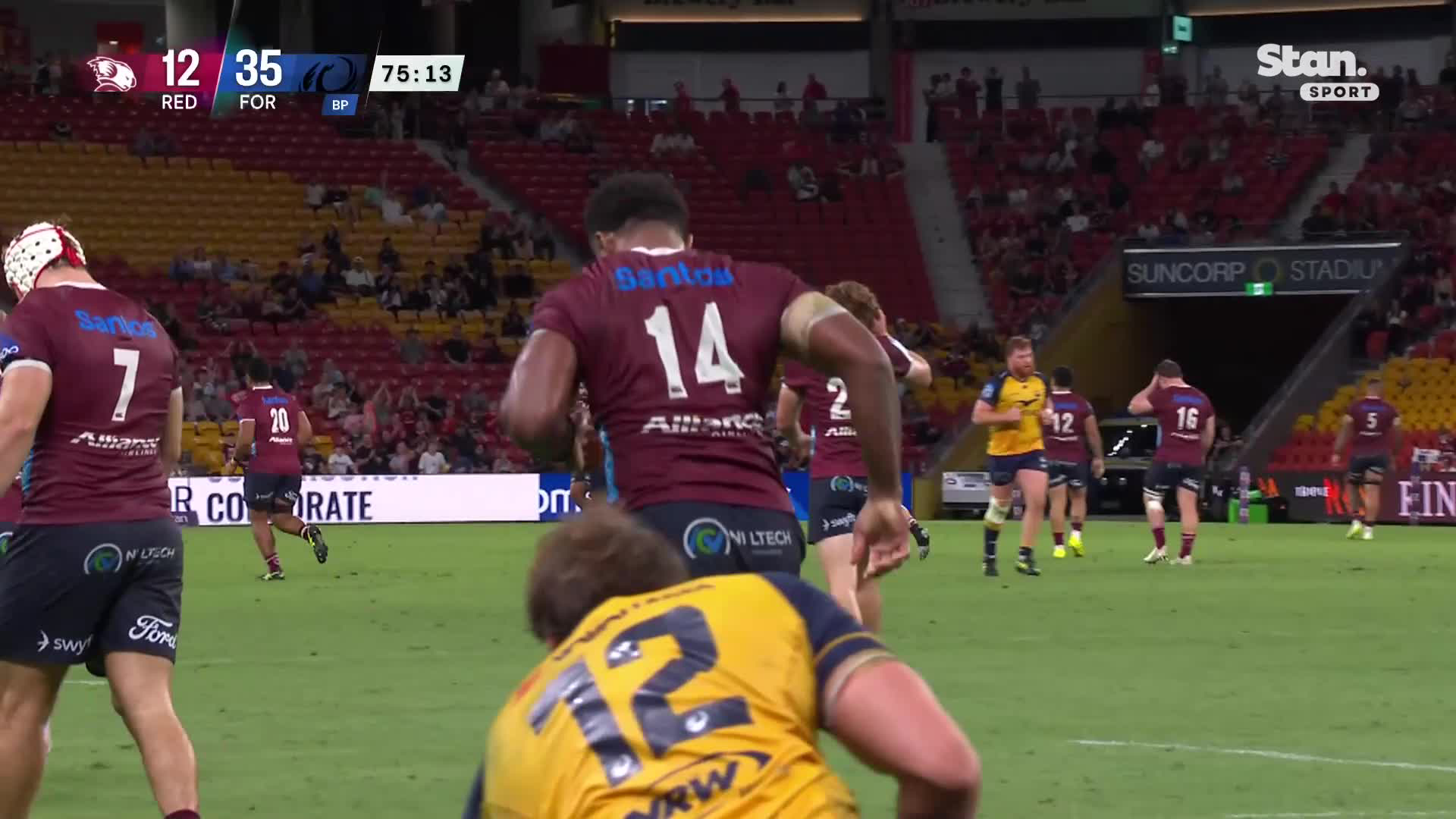 Try | Daugunu 76' | Queensland Reds vs Western Force
