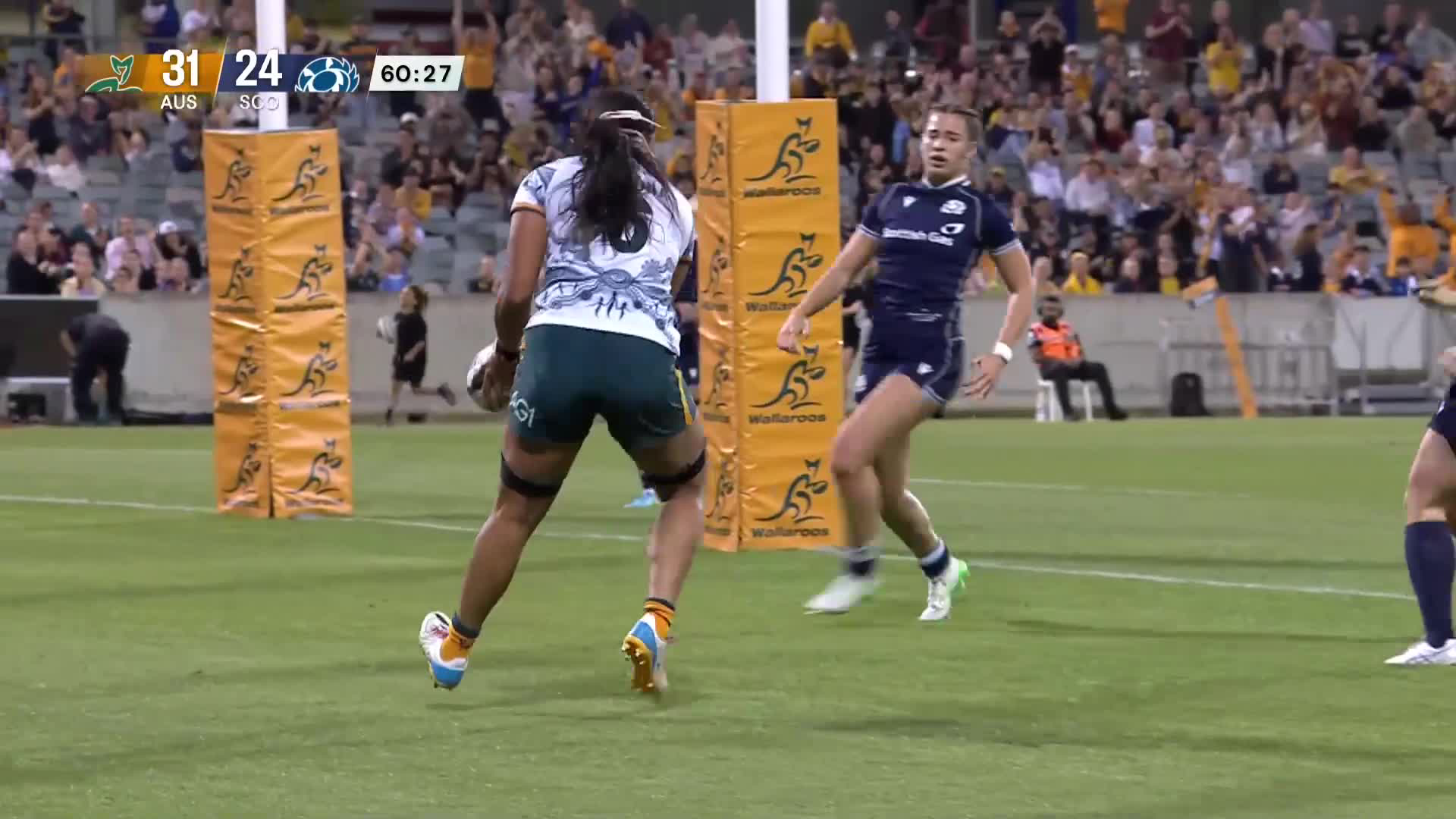 Try | Palu 61' | Wallaroos vs Scotland Women