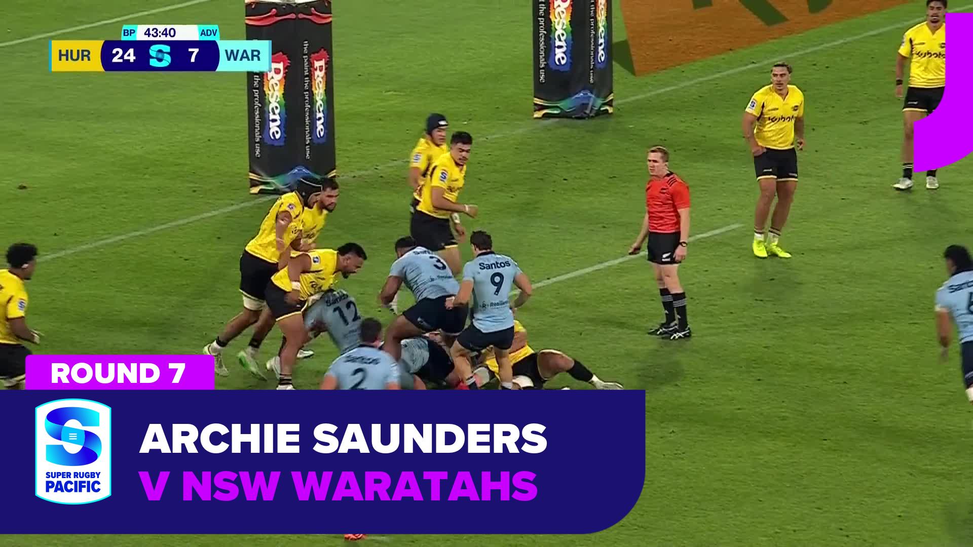 Archie Saunders Try v Hurricanes | SRP 2025