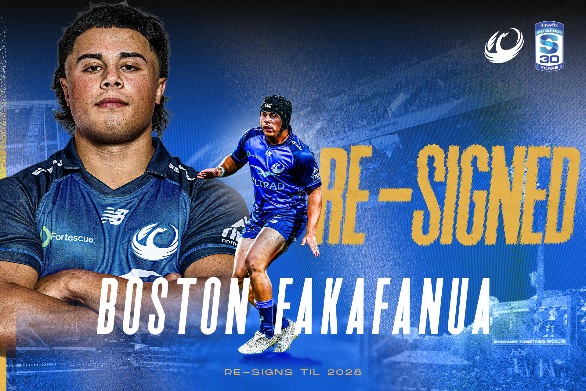 Young gun Fakafanua re-commits to Force on two-year deal