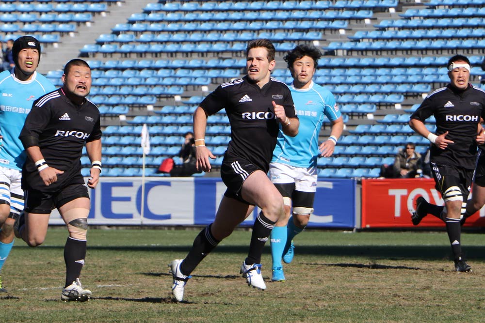 Foley in action for Ricoh in Japan this year. Photo: Chris Ford/ARU Media