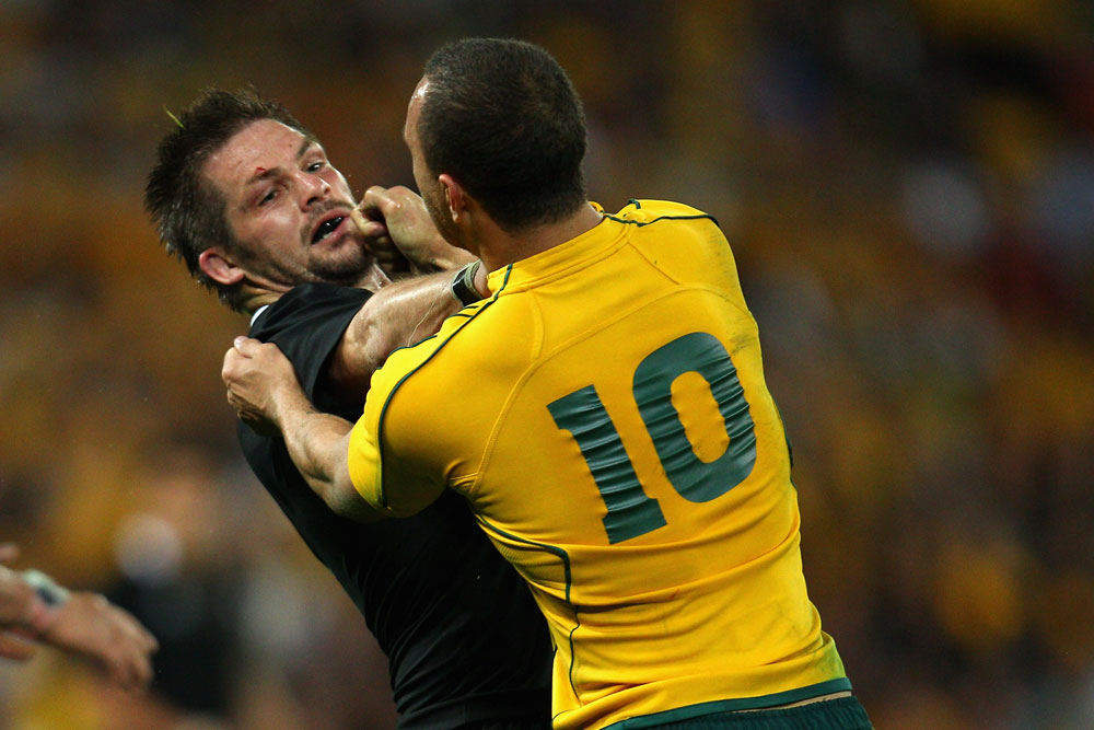 Quade Cooper and Richie McCaw had a long rivalry. Photo: Getty Images