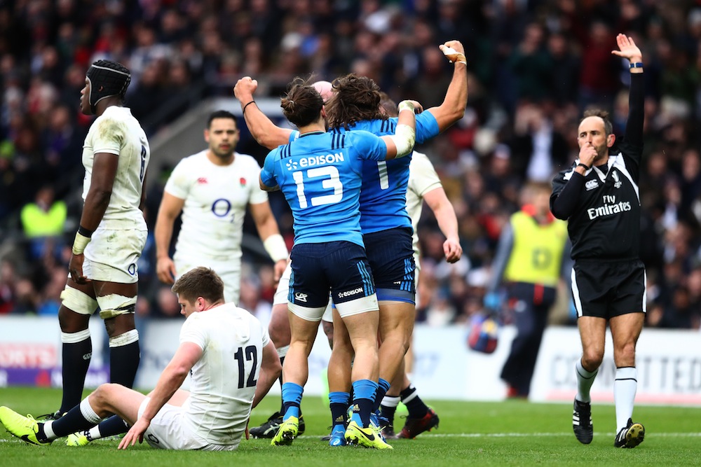 Giovanbattista Venditti celebrates for Italy. Photo: Getty Images.