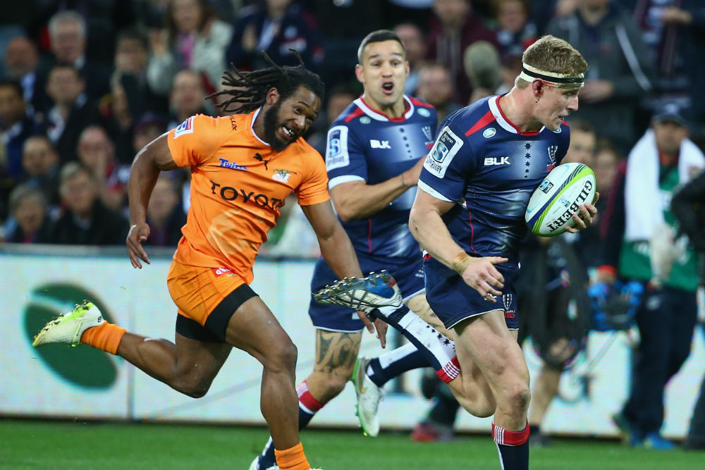 Reece Hodge starred for the Rebels, scoring two tries. Photo: Getty Images