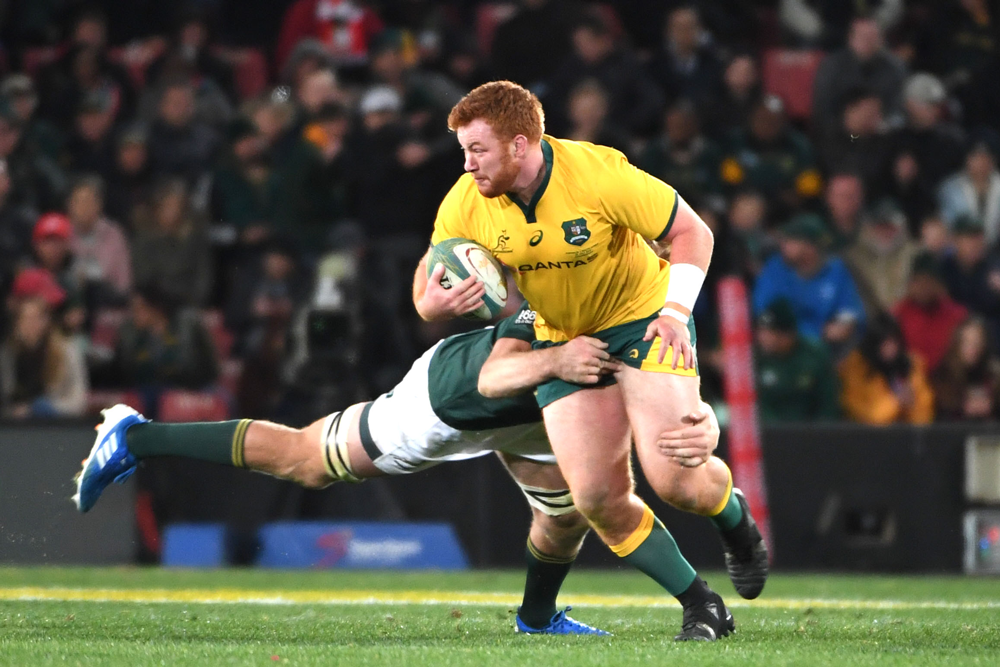 Harry Johnson-Holmes made his Wallabies debut in Johannesburg. Photo: Getty Images