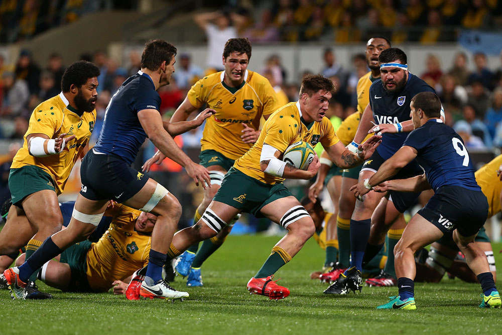 Sean McMahon asserted himself in the match. Photo: Getty Images