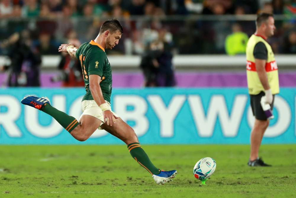 Handre Pollard booted 14 points for the Springboks including the winning penalty. Photo: Getty Images