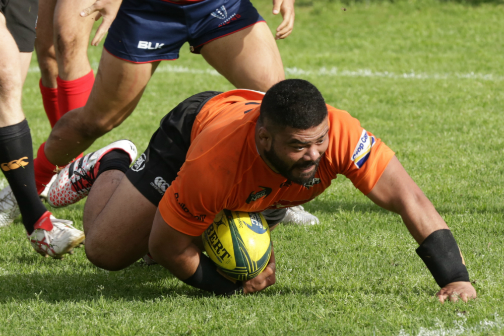 Tolu Latu looks for the try line in Round Three of the Buildcorp NRC. Photo: AJF Photography