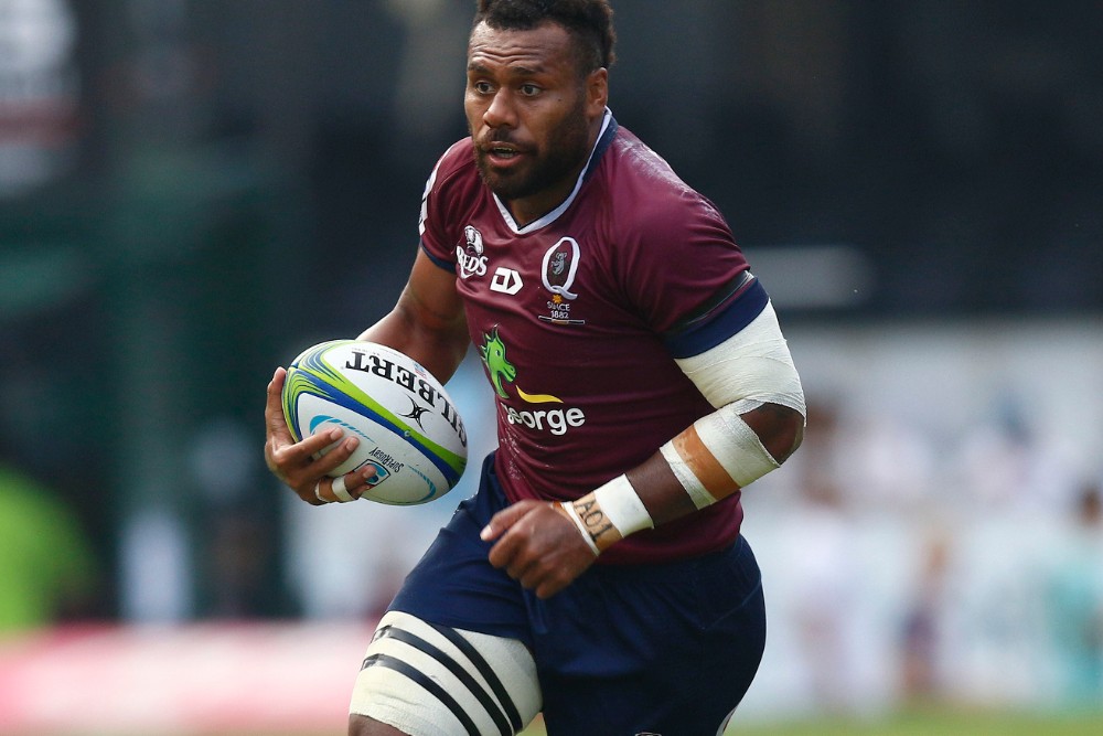Samu Kerevi was in the thick of everything again. Photo: AFP