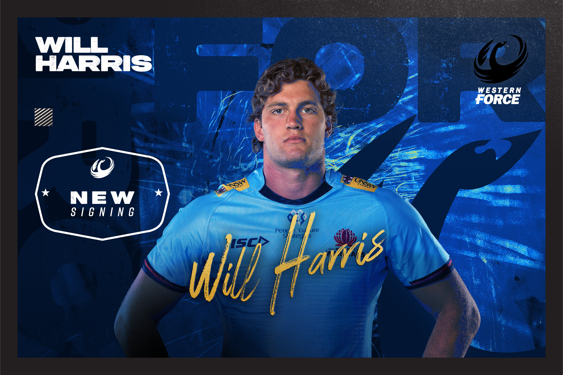 Force sign powerful backrower Will Harris