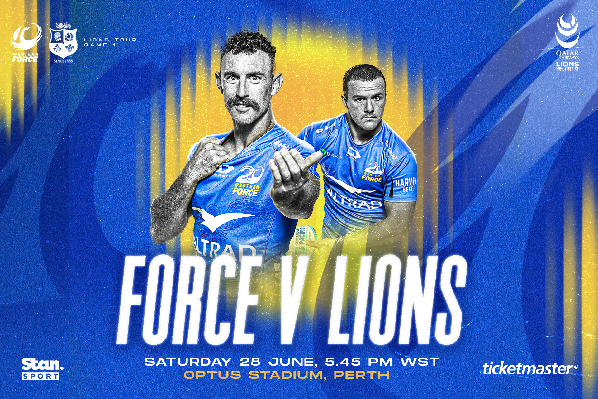 Force Vs Lions Kick Off Time