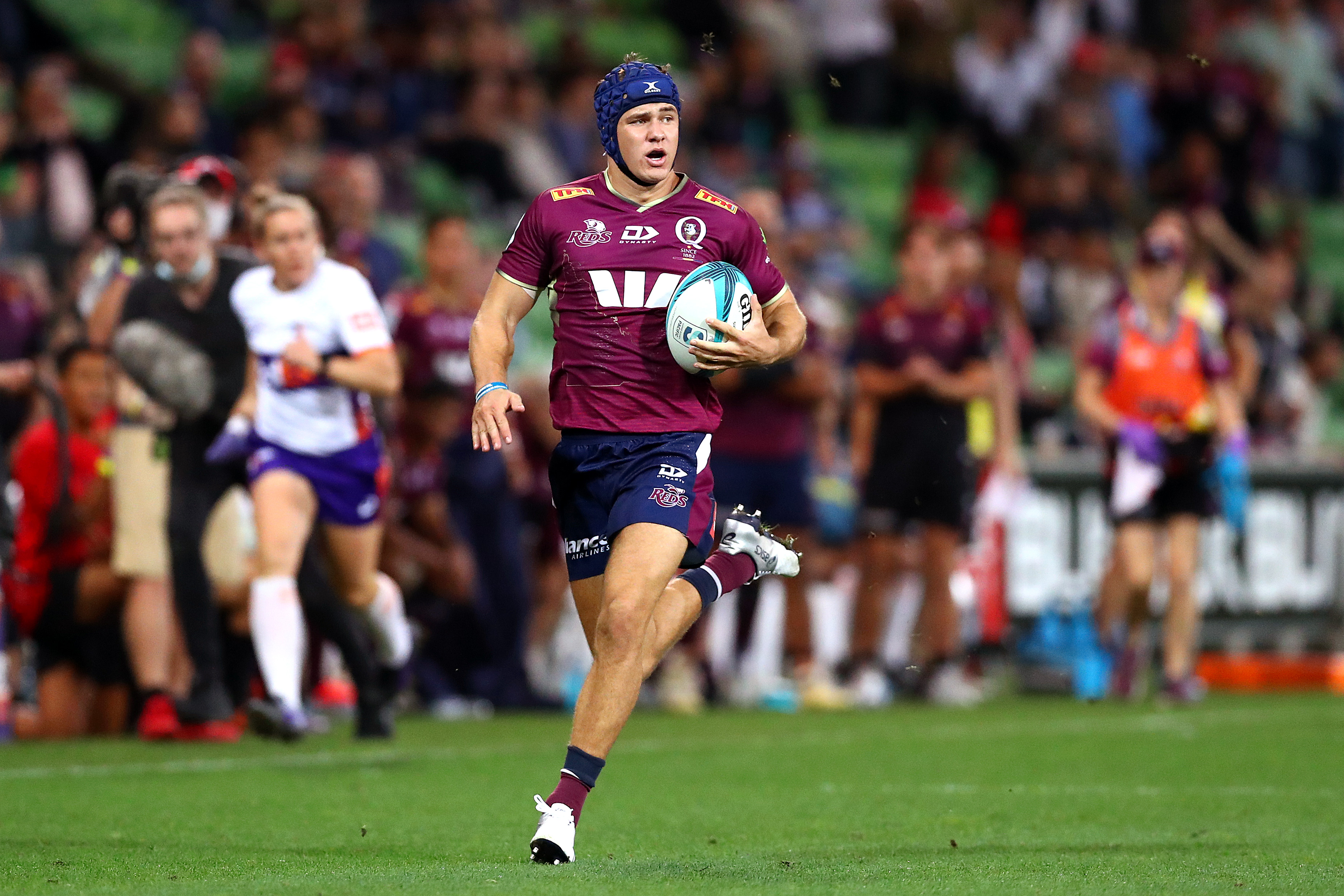 Campbell Reds Rugby Union Reds claim 36-32 win over Rebels in Melbourne