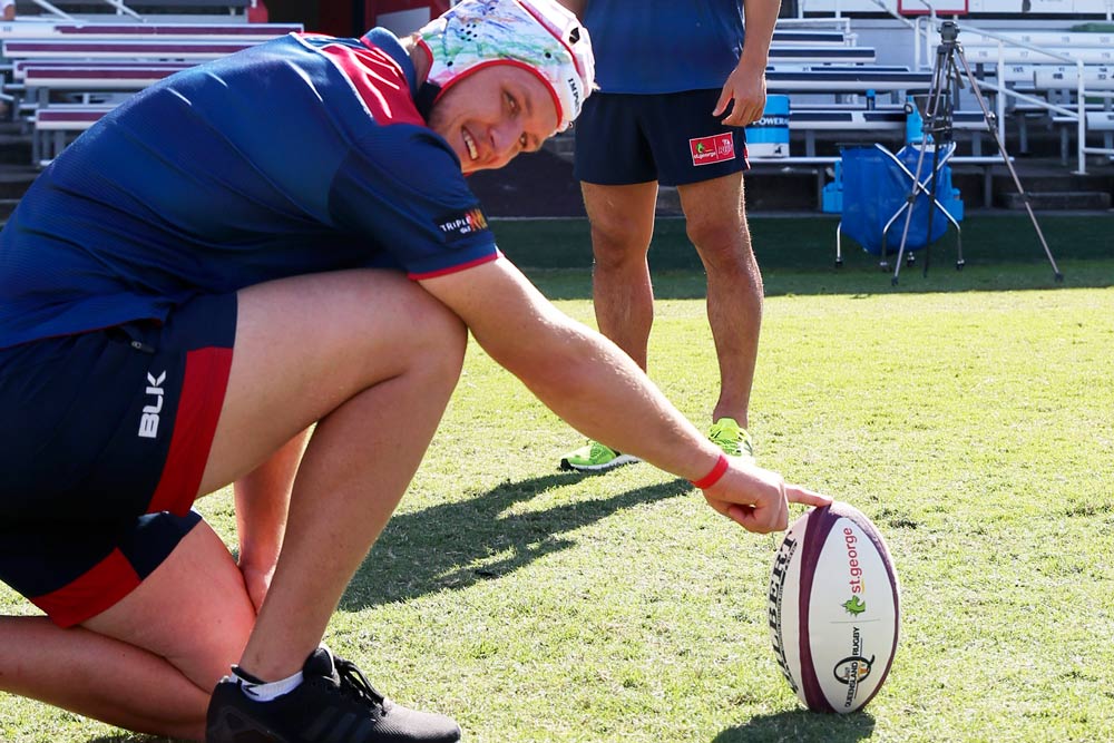 Ben Matwijow is one of two Reds who will be donning a special headgear for Be Great, Do Good. Photo: QRU