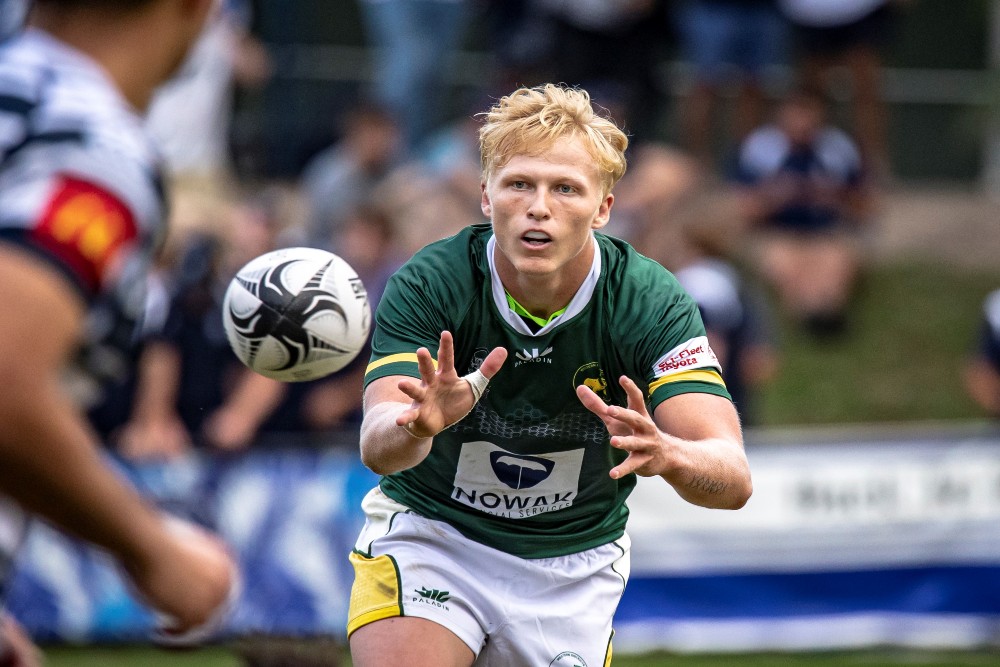 Rebels squad flyhalf Carter Gordon puts Wests on attack against Brothers on Saturday at Crosby Park. Photo: Brendan Hertel