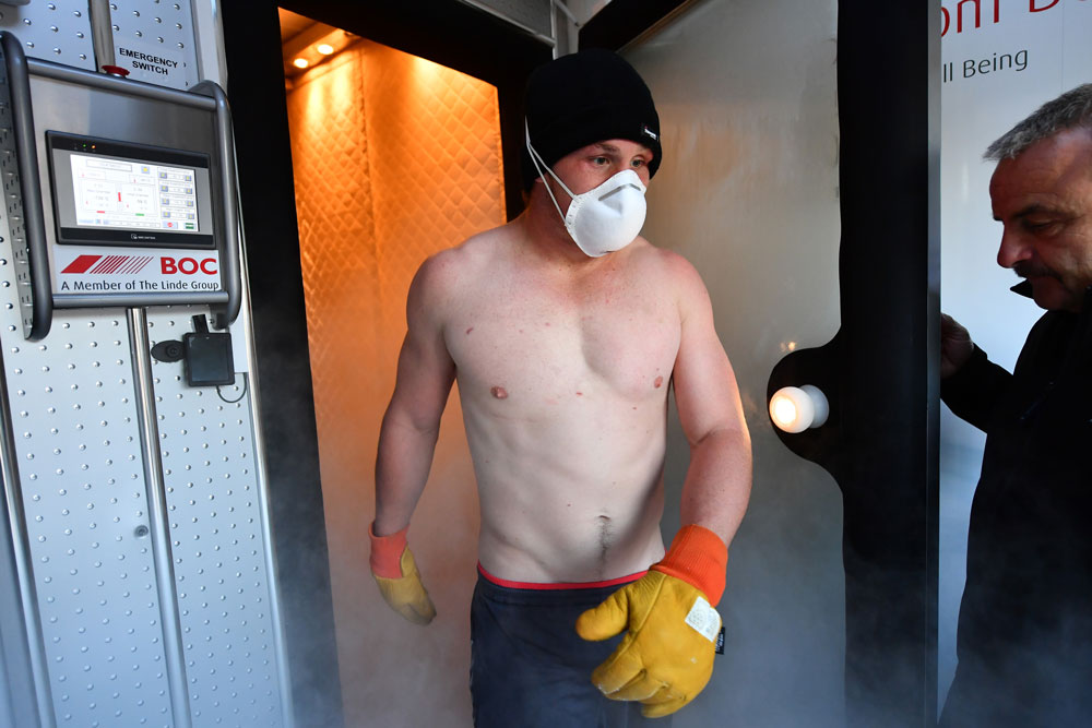 Michael Hooper comes out of the chamber. Photo: Getty Images