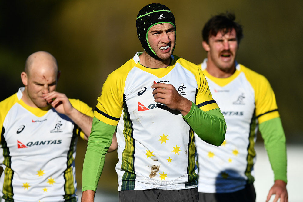 Rob Simmons says Michael Cheika is always intense at training. Photo: Getty Images