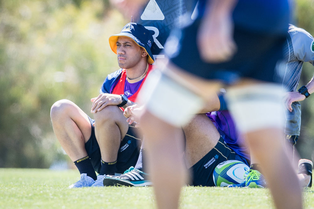 Christian Lealiifano watches on during a session. Photo: RUGBY.com.au/Stuart Walmsley
