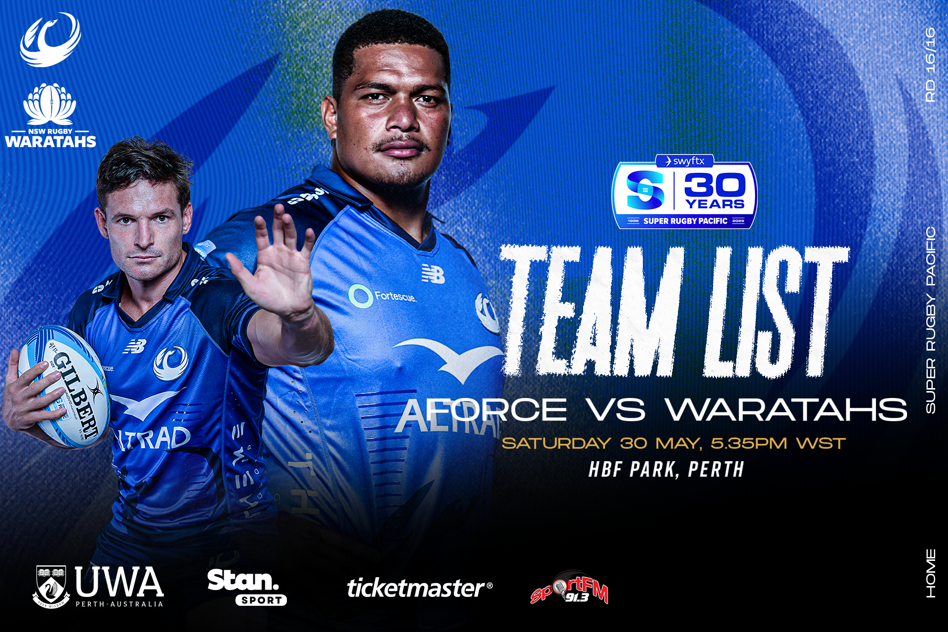 Donaldson & Bridge return for Force season finale against 'Tahs