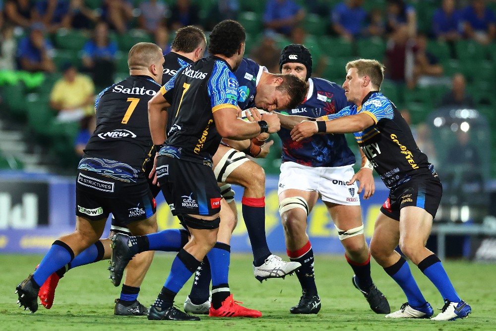 Josh Kemeny takes the ball up for the Rebels | Getty Images