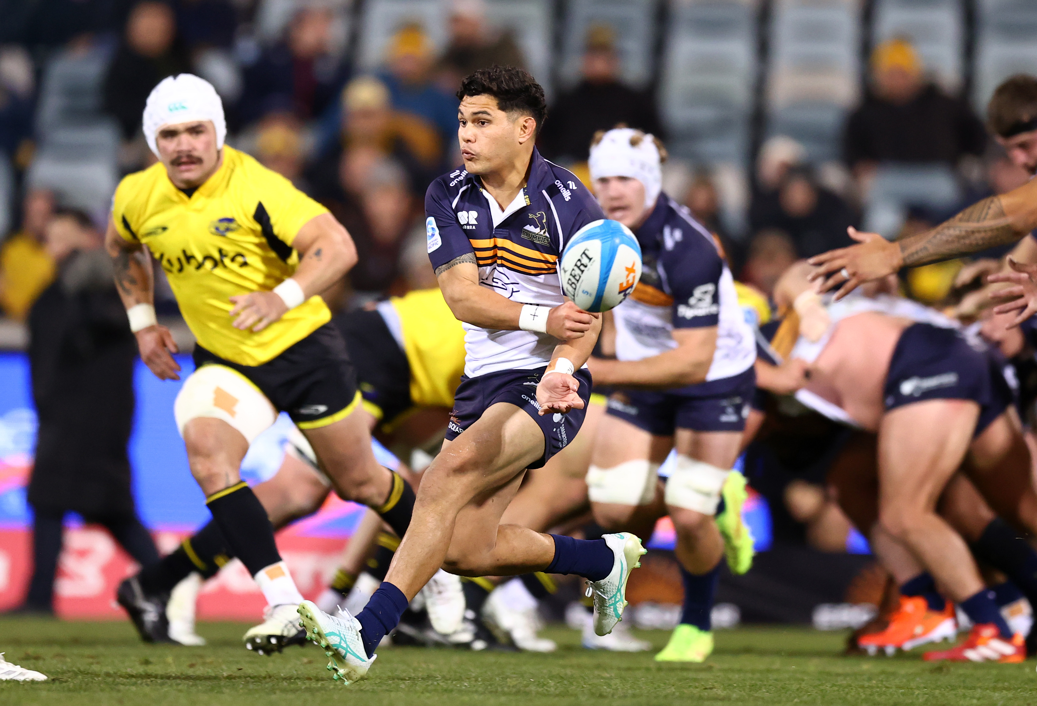 ACT Brumbies hold on for thrilling elimination win over Hurricanes