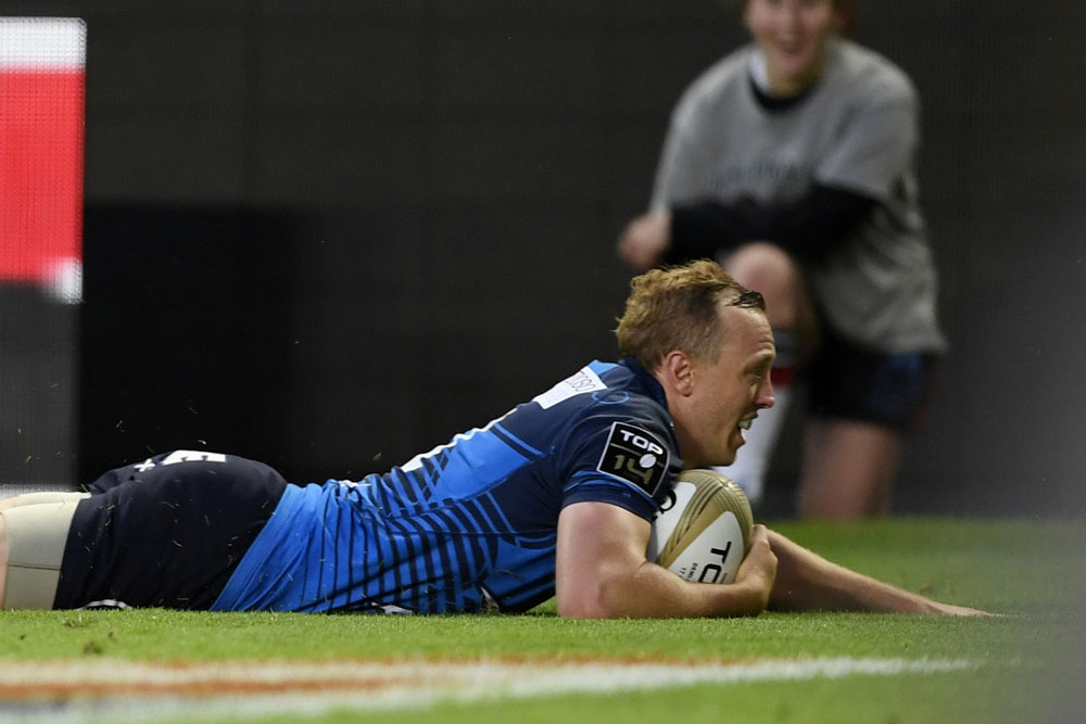 Jesse Mogg scored two tries for Montpellier. Photo: AFP